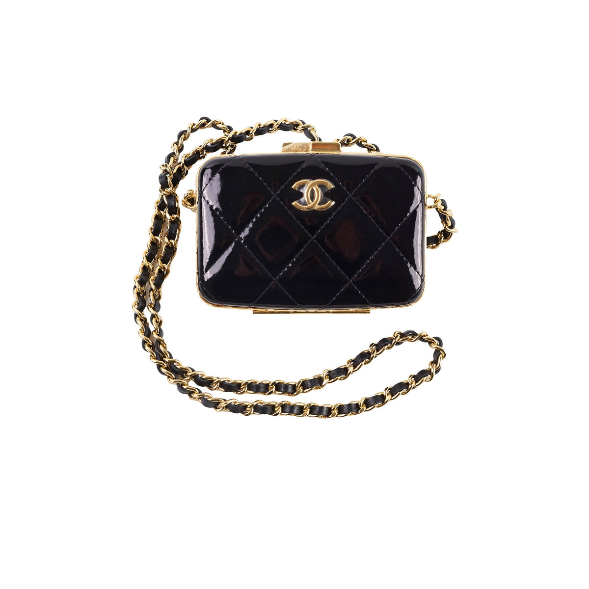Chanel Clutch On Chain Patent Black 2021 - photo 1