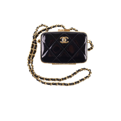 Chanel Clutch On Chain Patent Black 2021 - photo 1