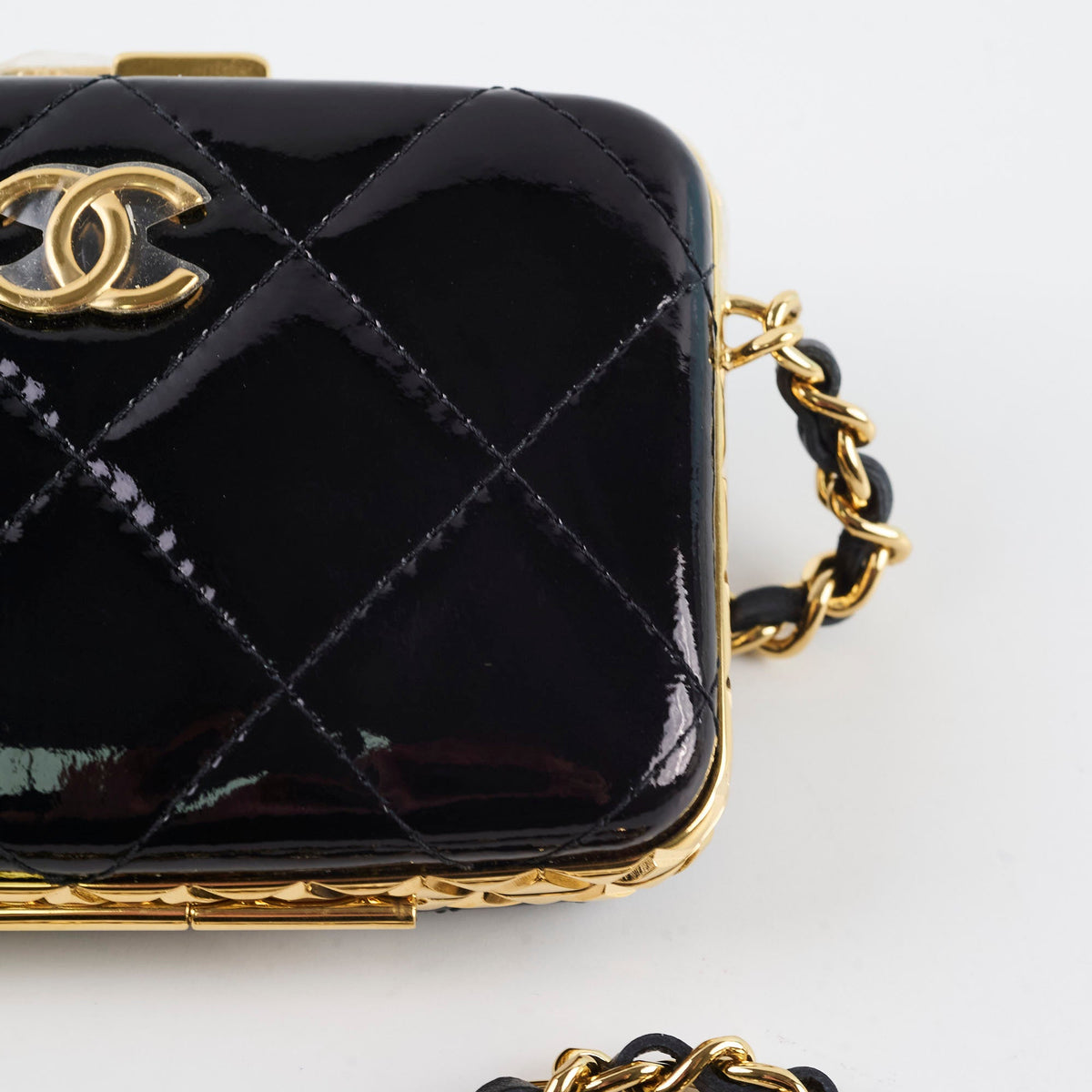 Chanel Clutch On Chain Patent Black 2021 - photo 7
