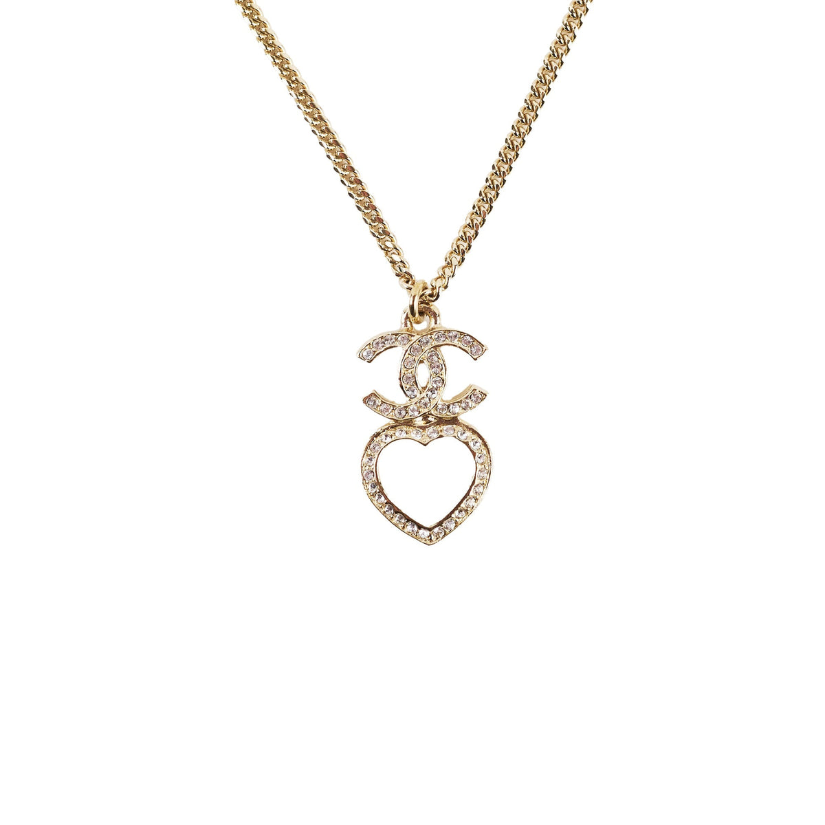 Chanel Strass Heart Necklace 2023 - photo 1