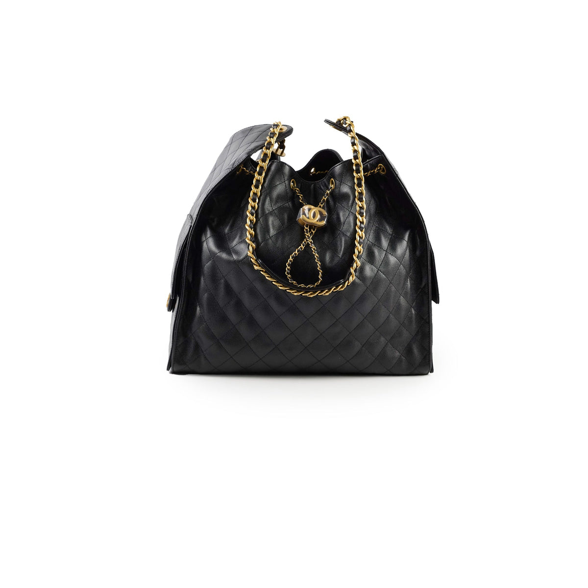 Chanel 25 Caviar Large Black Microchip - photo 1