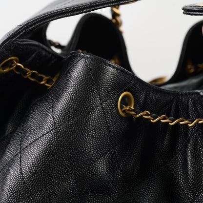 Chanel 25 Caviar Large Black Microchip - photo 6