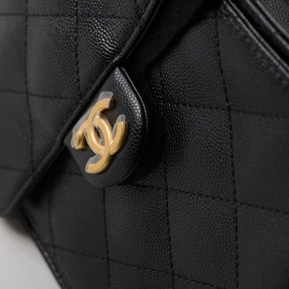Chanel 25 Caviar Large Black Microchip - photo 8