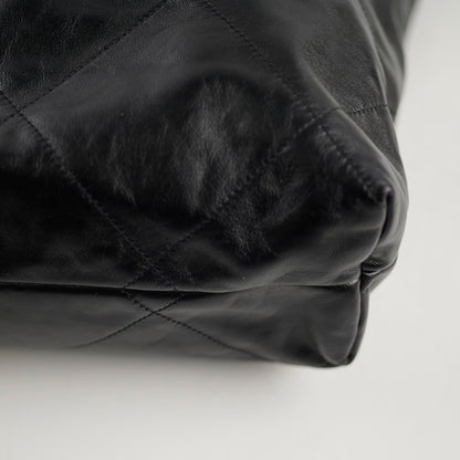 Chanel 22 Calfskin Large GHW Black Microchip - photo 19