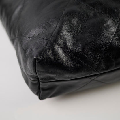 Chanel 22 Calfskin Large GHW Black Microchip - photo 17