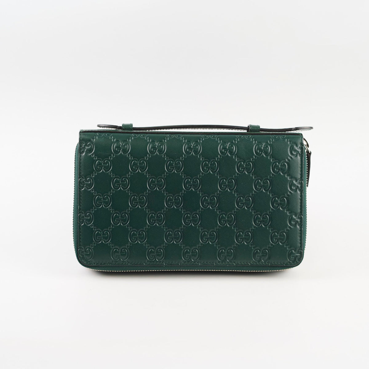 Gucci Guccissima Leather Travel Wallet Green - photo 2