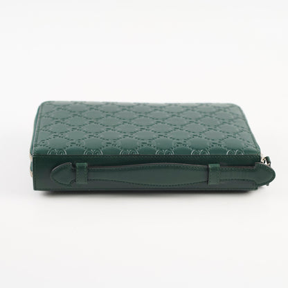 Gucci Guccissima Leather Travel Wallet Green - photo 4