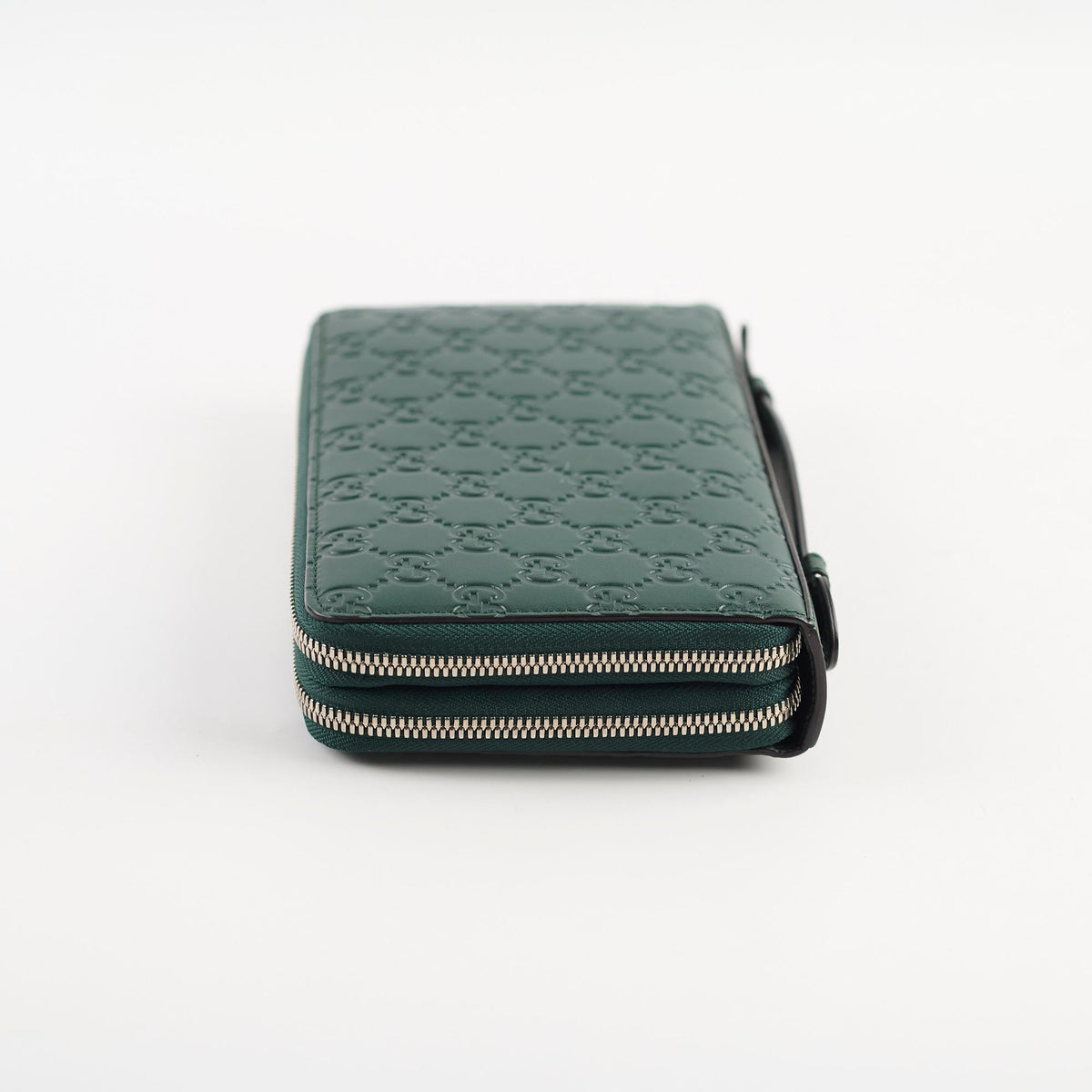 Gucci Guccissima Leather Travel Wallet Green - photo 3