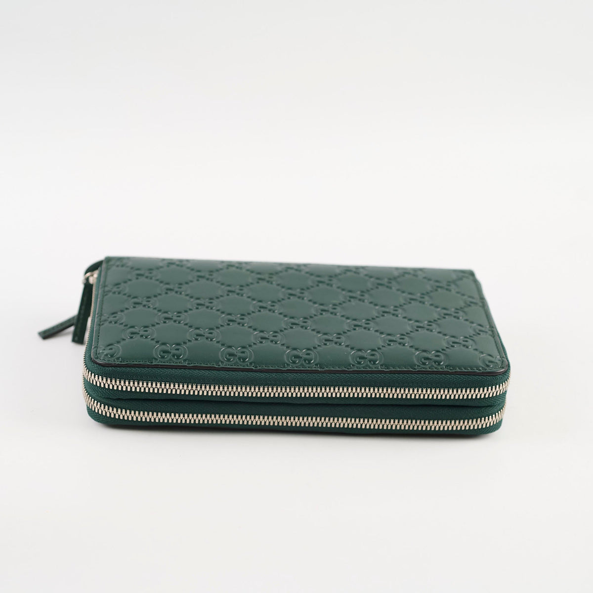 Gucci Guccissima Leather Travel Wallet Green - photo 5
