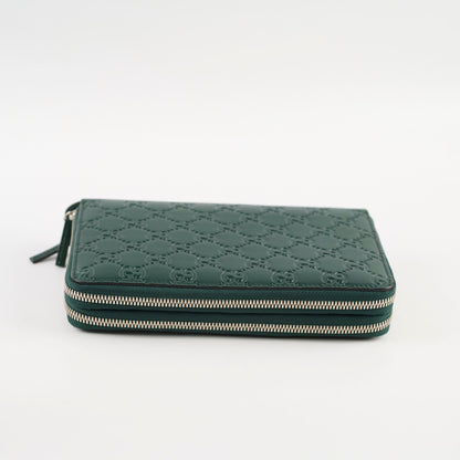 Gucci Guccissima Leather Travel Wallet Green - photo 5