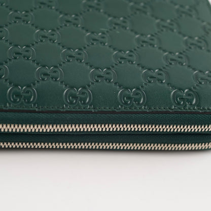 Gucci Guccissima Leather Travel Wallet Green - photo 16