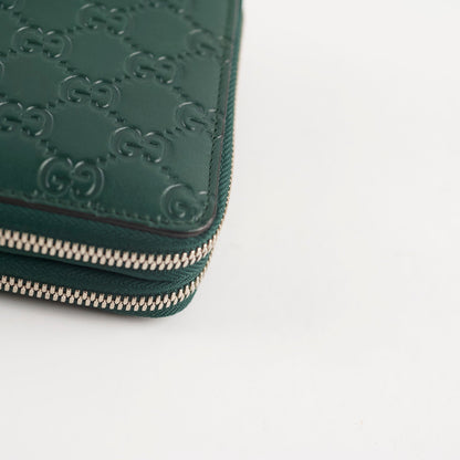 Gucci Guccissima Leather Travel Wallet Green - photo 17