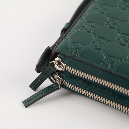 Gucci Guccissima Leather Travel Wallet Green - photo 6