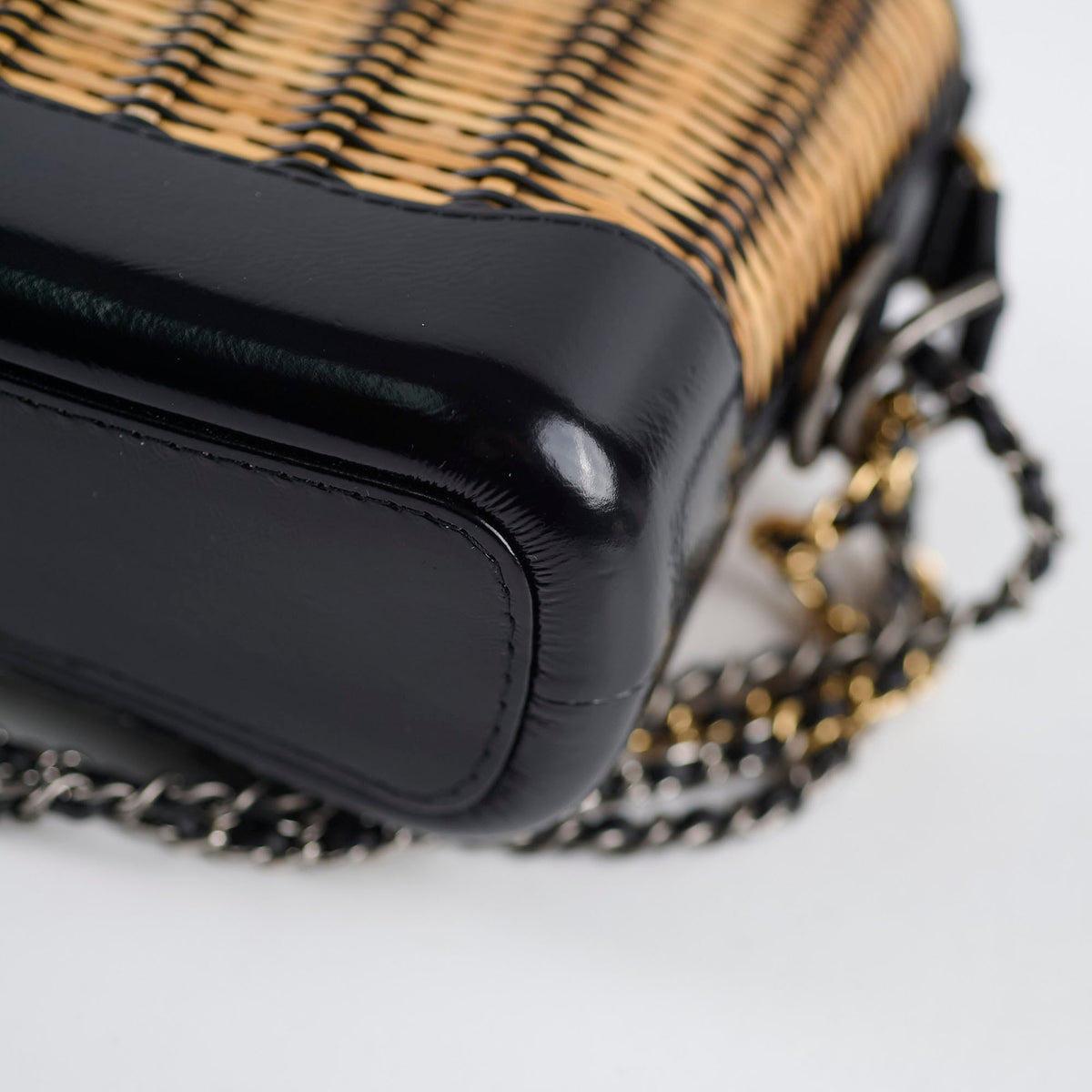 Chanel Small Raffia Gabrielle Bag Black/Brown 2019 - photo 15