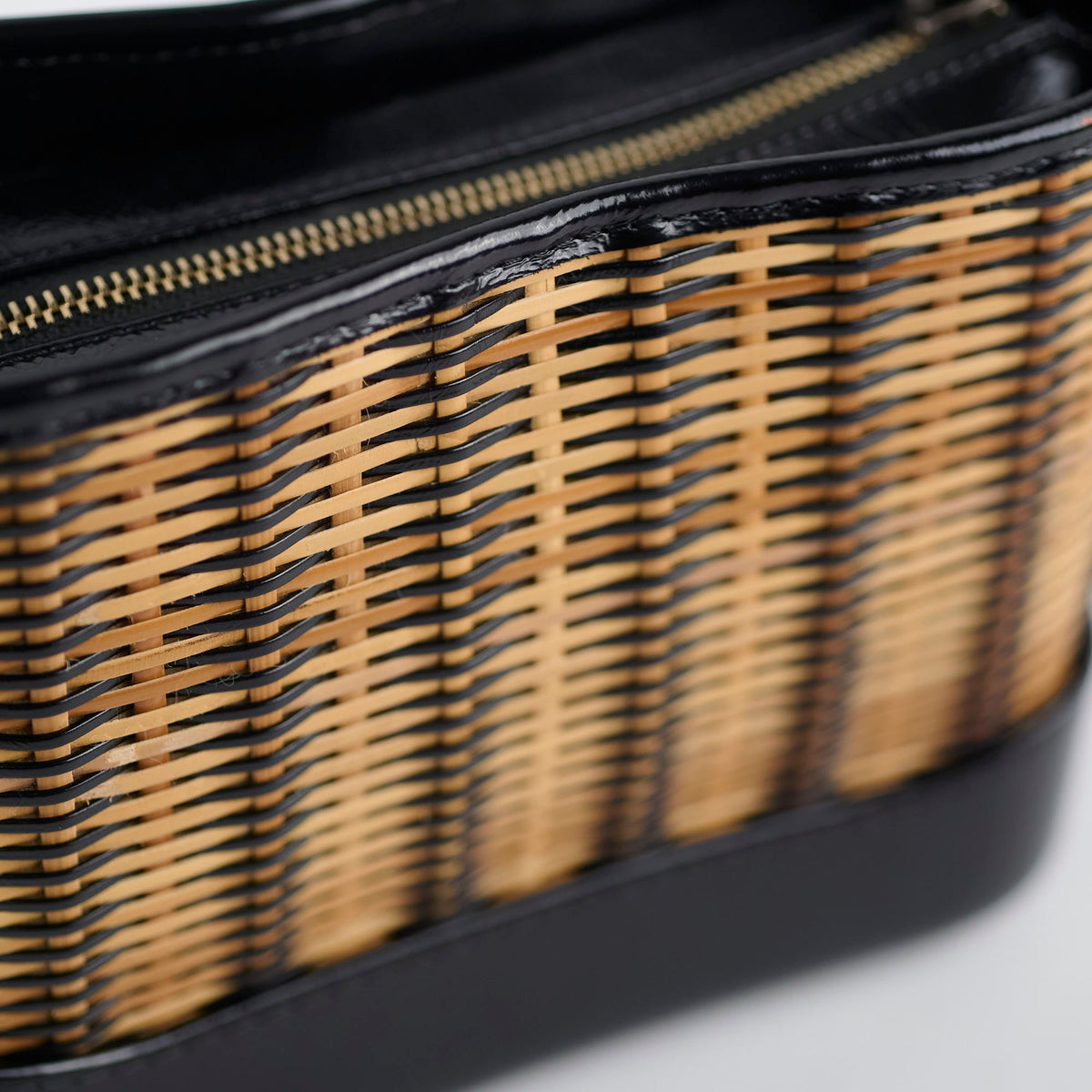 Chanel Small Raffia Gabrielle Bag Black/Brown 2019 - photo 9