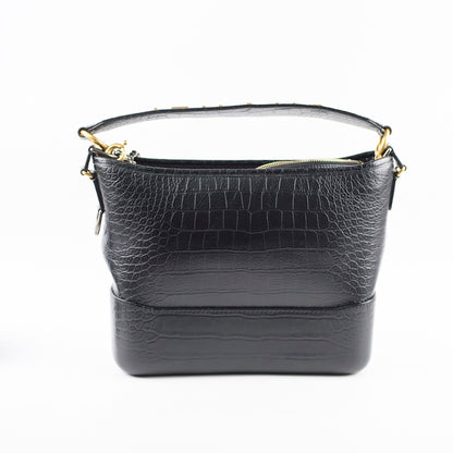 Chanel Gabrielle Large Croc Embossed Bag Black - photo 2