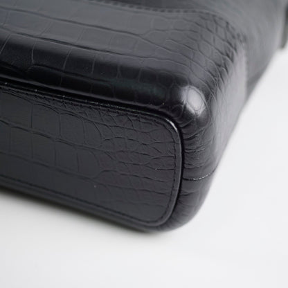 Chanel Gabrielle Large Croc Embossed Bag Black - photo 13