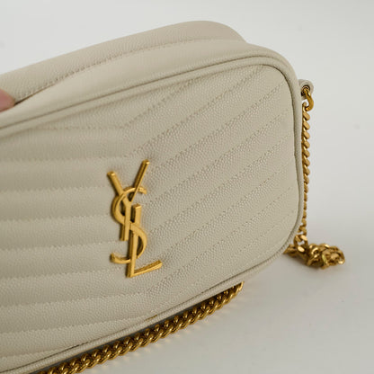 Saint Laurent Mini Lou Camera Bag Cream - photo 9