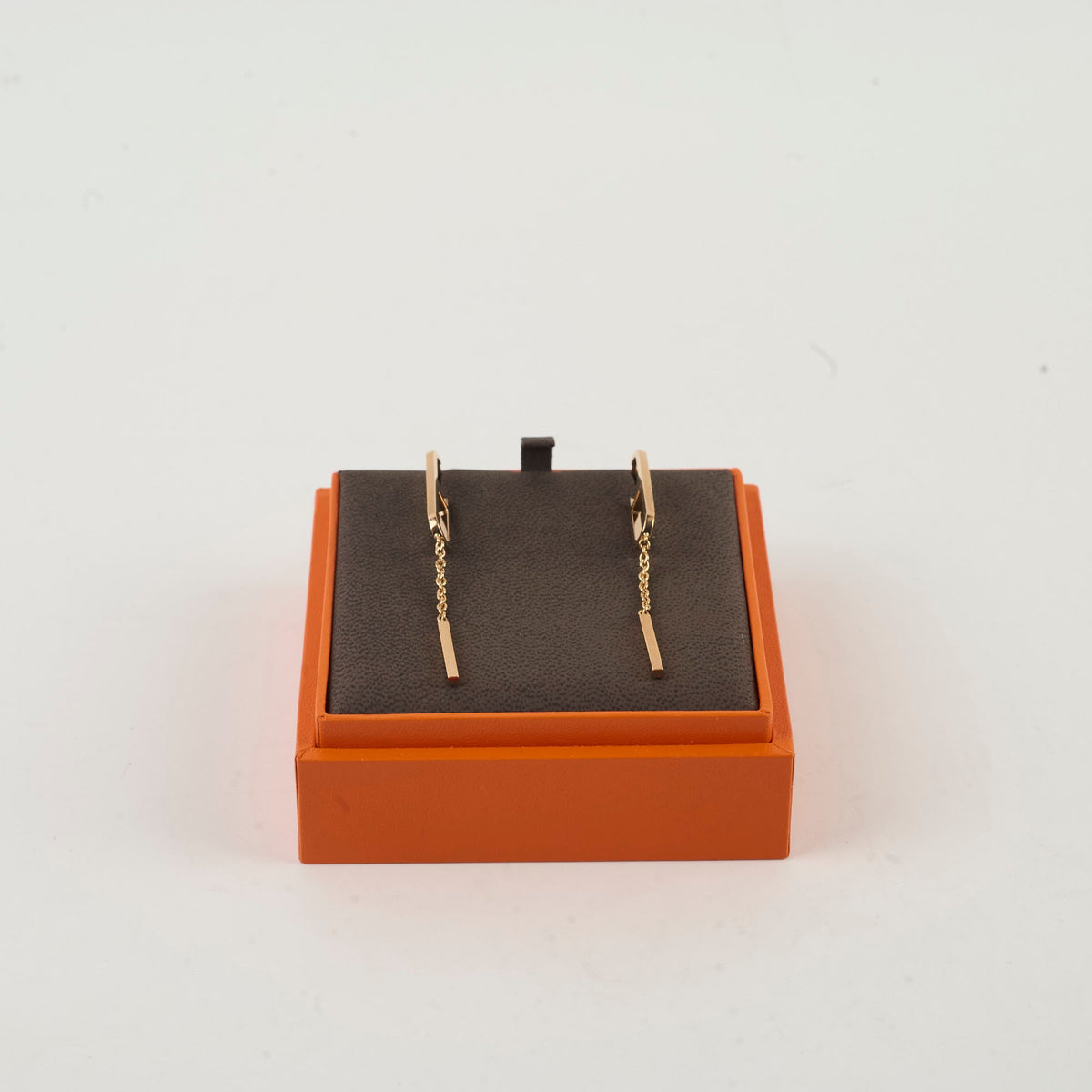 Hermes Chain D'Ancre 18k Rose Gold Earrings - photo 9