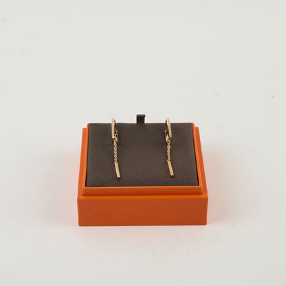 Hermes Chain D'Ancre 18k Rose Gold Earrings - photo 9