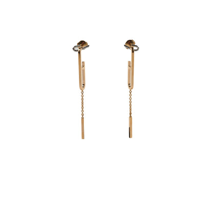 Hermes Chain D'Ancre 18k Rose Gold Earrings - photo 1
