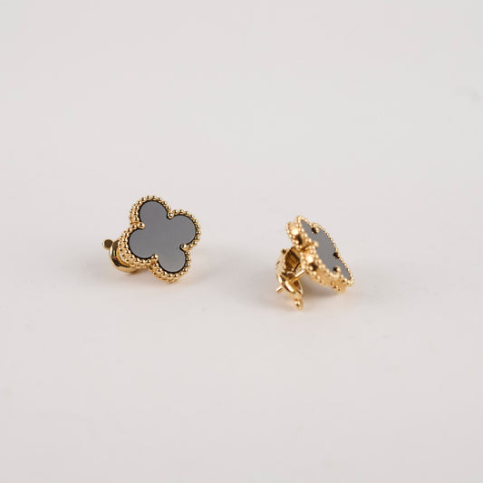 Van Cleef & Arpels Vintage Alhambra Onyx Earrings - photo 2