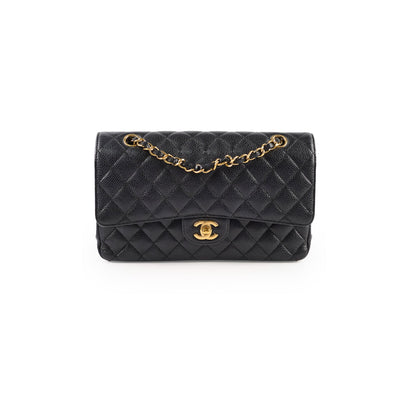 Chanel Medium/Large Caviar Double Classic Flap Black GHW - photo 1
