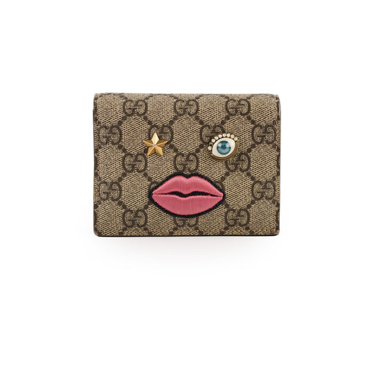Gucci GG Surpreme Monogram Face Wallet Beige/Pink - photo 1