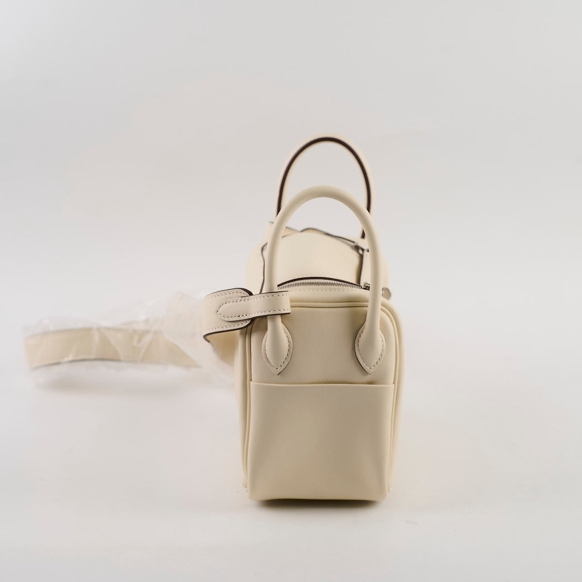 Hermes Mini Lindy Verso Swift Nata/Lime U Stamp - photo 3