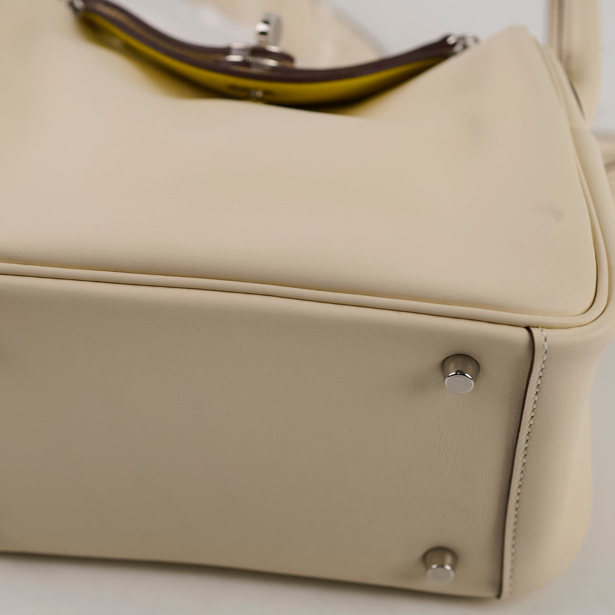 Hermes Mini Lindy Verso Swift Nata/Lime U Stamp - photo 9