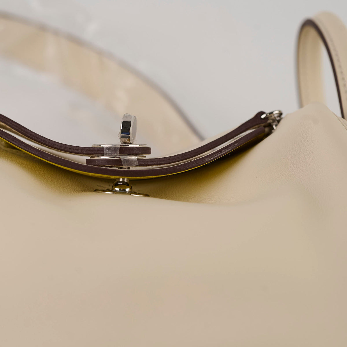 Hermes Mini Lindy Verso Swift Nata/Lime U Stamp - photo 7