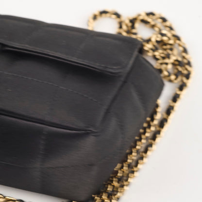 Chanel Chocolate Bar Mini Flap Black Satin - photo 13