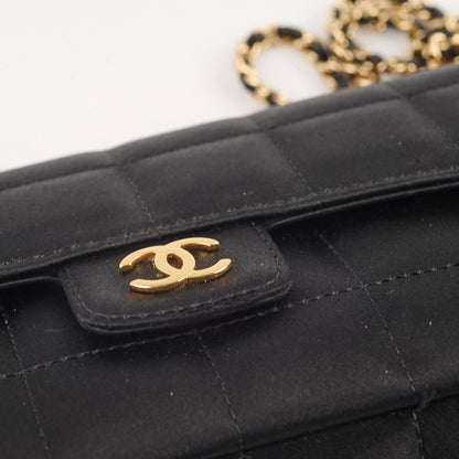 Chanel Chocolate Bar Mini Flap Black Satin - photo 14