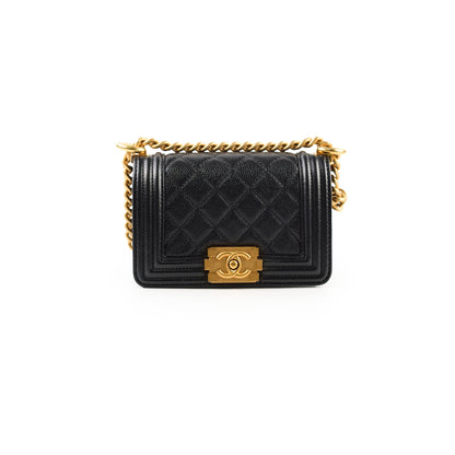 Chanel Mini Boy Bag Black Caviar GHW (Microchip) - photo 1