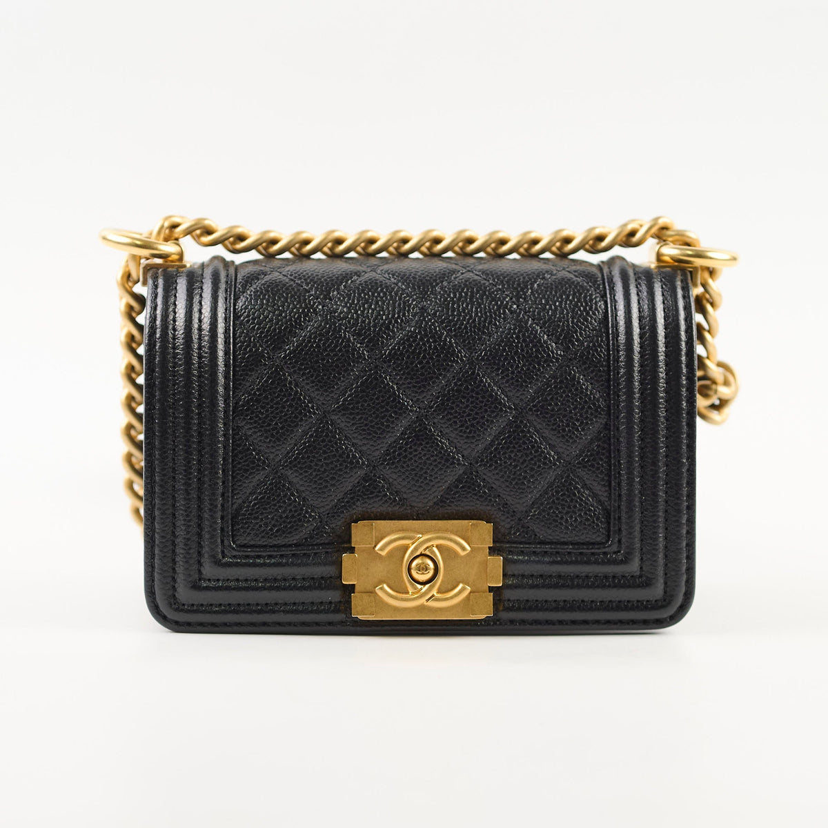 Chanel Mini Boy Bag Black Caviar GHW (Microchip) - photo 2