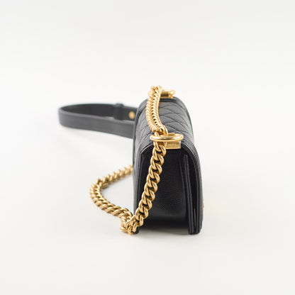 Chanel Mini Boy Bag Black Caviar GHW (Microchip) - photo 5