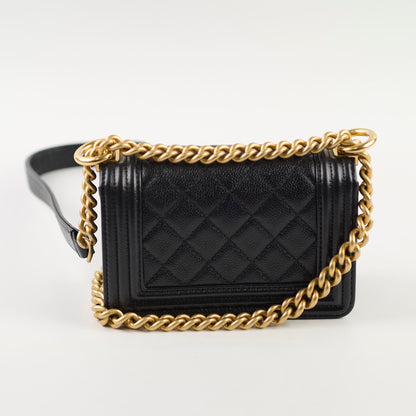 Chanel Mini Boy Bag Black Caviar GHW (Microchip) - photo 3