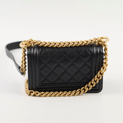 Chanel Mini Boy Bag Black Caviar GHW (Microchip) - photo 4
