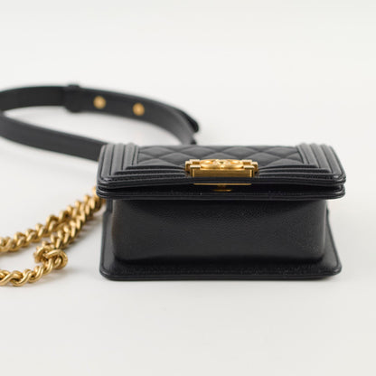 Chanel Mini Boy Bag Black Caviar GHW (Microchip) - photo 6