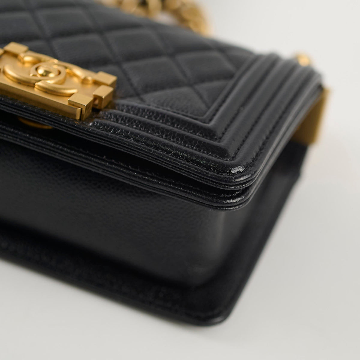 Chanel Mini Boy Bag Black Caviar GHW (Microchip) - photo 14