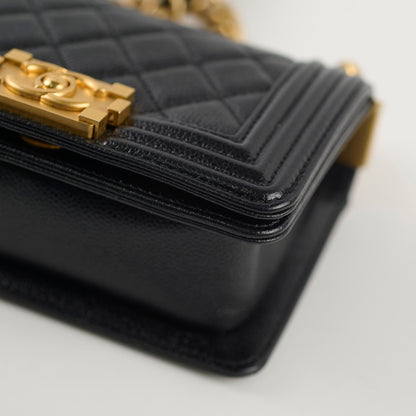 Chanel Mini Boy Bag Black Caviar GHW (Microchip) - photo 14