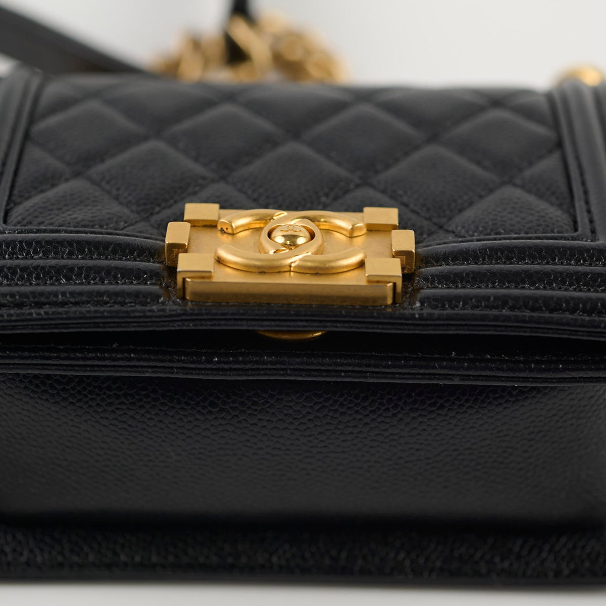 Chanel Mini Boy Bag Black Caviar GHW (Microchip) - photo 13