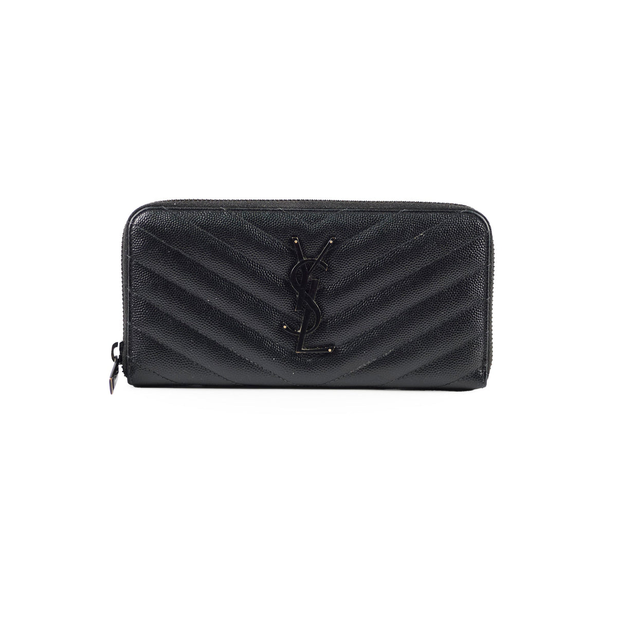 Saint Laurent Logo Long Wallet Black - photo 1