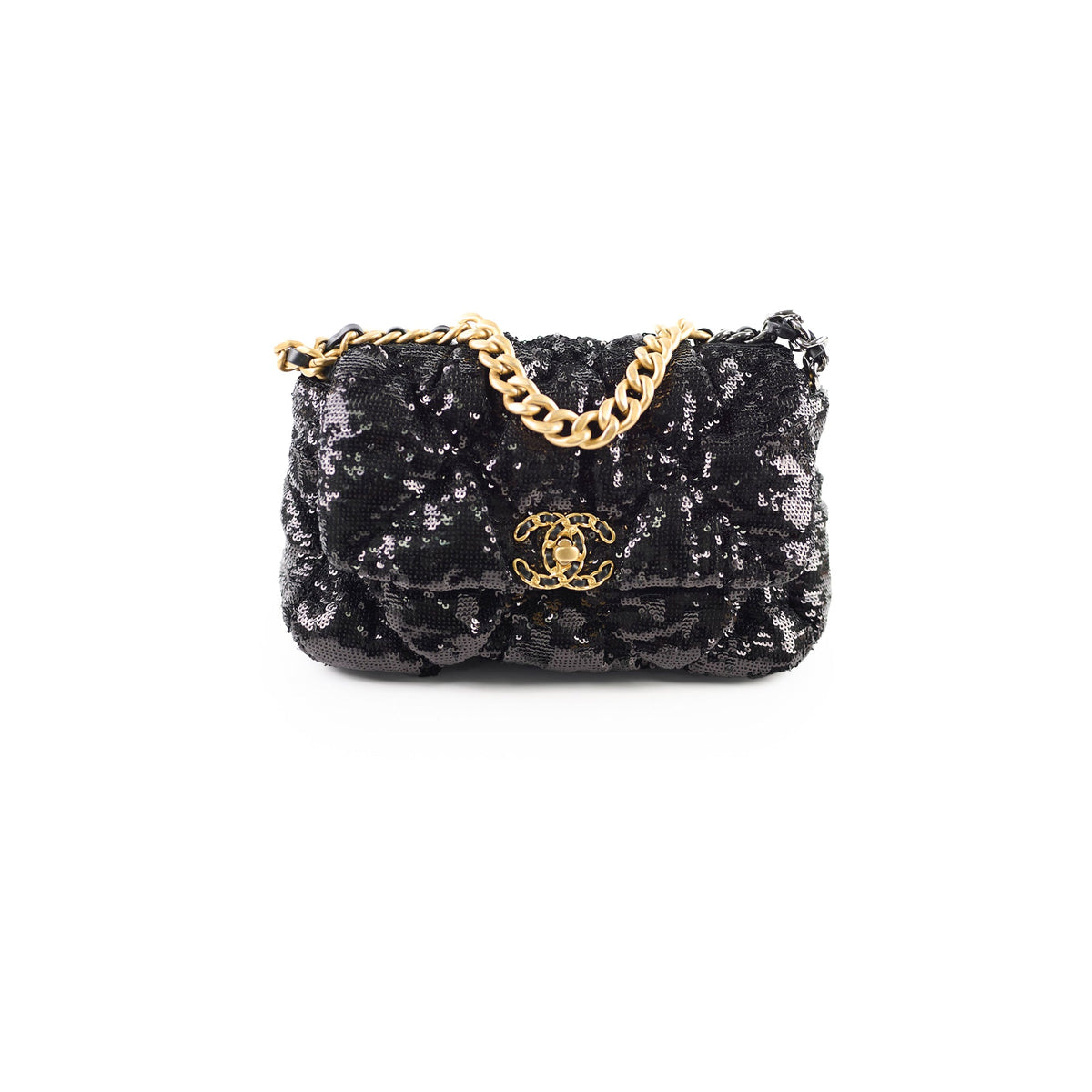 Chanel 19 Small Sequin Black Series 30 - photo 1