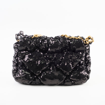 Chanel 19 Small Sequin Black Series 30 - photo 2
