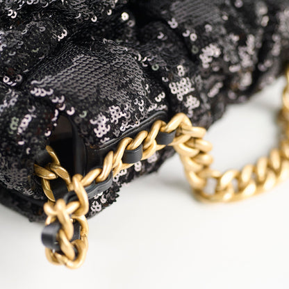 Chanel 19 Small Sequin Black Series 30 - photo 12