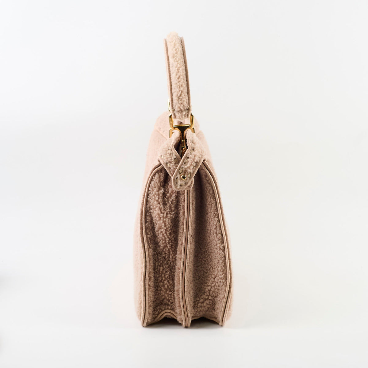 Fendi Curly Shearling Medium Peekaboo I SEE YOU Rosa Plaster - photo 3