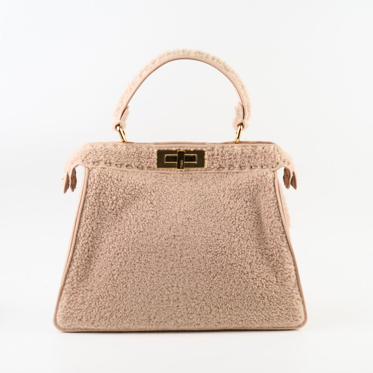 Fendi Curly Shearling Medium Peekaboo I SEE YOU Rosa Plaster - photo 2