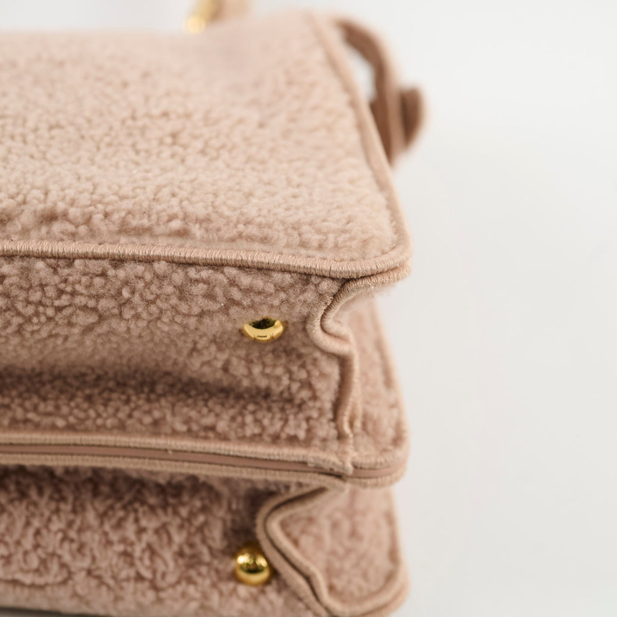 Fendi Curly Shearling Medium Peekaboo I SEE YOU Rosa Plaster - photo 14
