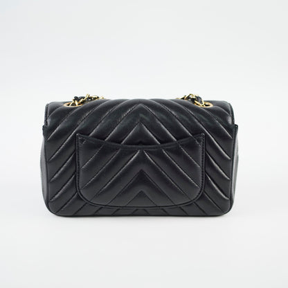 Chanel Rectangular Mini Black Chevron - photo 2